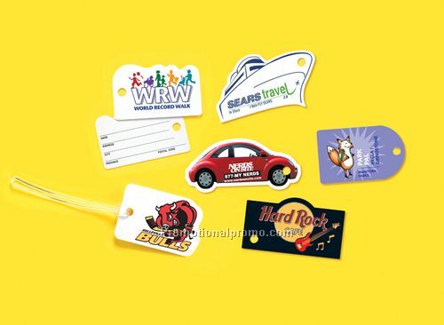 LUGGAGE TAG ANY SHAPE UP TO 3 X 4 WITH COMPRESSED LAMINATION .030 FINISH LOOKS AND FEELS LIKE PLASTIC