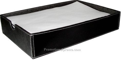 Letter Size Desk Tray ; 12.5 x 8.5 x 2.5 inches / Cow Napa / Black