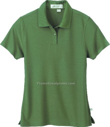 NEW LADIES' BAMBOO RECYCLED POLYESTER JACQUARD POLO