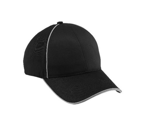 NORTH END UNBRUSHED CHINO TWILL SANDWICH CAP WITH REFLECTIVE