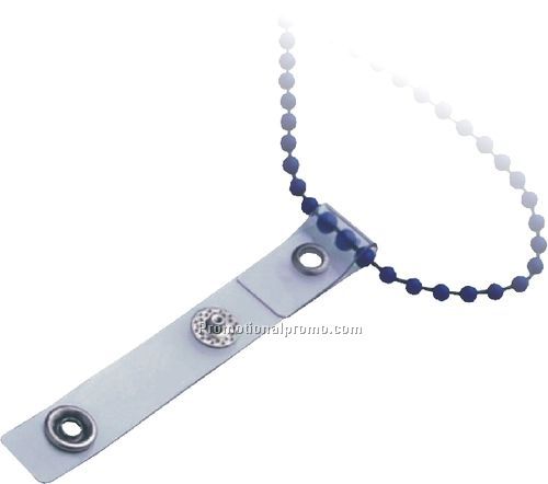 Neck chain adaptor PVC strap 3 3/8" clear