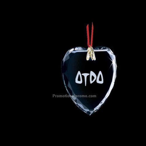 Optical crystal Ornament with light etch