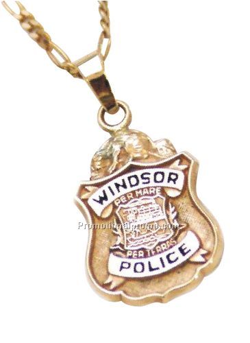 Police Stock Badge Pendant