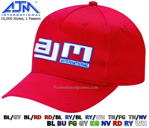 Pro-Look Style. Polycotton, 5 Panel Caps