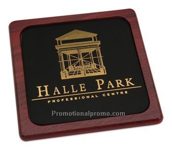 Red Walnut / Leather Coaster