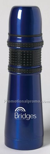 Rubberized Grip Flask 18oz - Blue