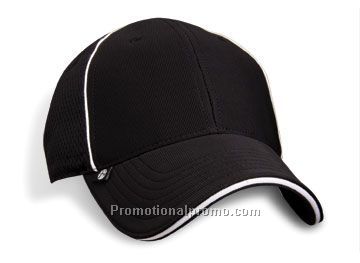 Semi-Low Fit, Breakaway Cap, Spandex Stair Twill with Sport Mesh Side & Back Panels, Piping On Edge