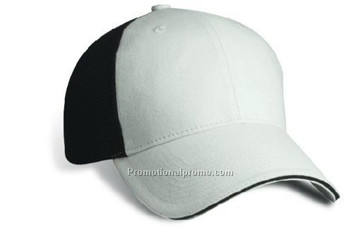 Semi-Low Fit, Heavyweight Brushed Cotton Twill, Soft Mesh Side Panels & Contrasting Sandwich Peak