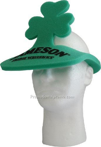 Shamrock Foam Pop-Up Visor Hat