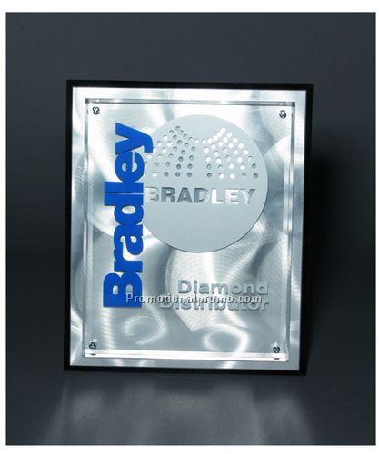 Silver Rectangle Award with Laser Imprint