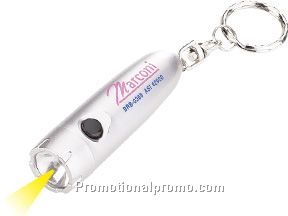 Silver flashlight key holder