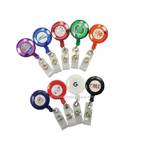 Small round retractable badge reels - Label