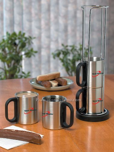 Stainless Steel Desk Mug Set
