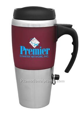 Steel City Dual Connect USB Heater Mug-18 oz.Crimson
