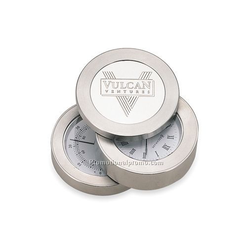 Sterling Trio Clock / Thermometer