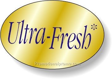 Stock Shape Brite Gold Foil Paper Roll Labels - Oval