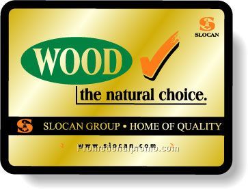 Stock Shape Brite Gold Foil Paper Roll Labels - Rectangle with round corners