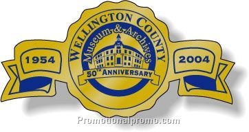 Stock Shape Dull Gold Foil Paper Roll Labels - Anniversary Banner