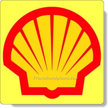 Stock Shape Fluorescent Chartreuse Roll Labels - Square with round corners