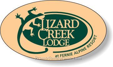 Stock Shape Fluorescent Orange Roll Labels - Oval