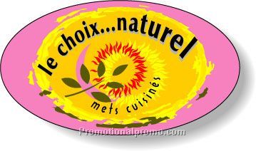 Stock Shape Fluorescent Pink Roll Labels - Oval