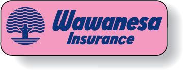 Stock Shape Fluorescent Pink Roll Labels - Rectangle with round corners