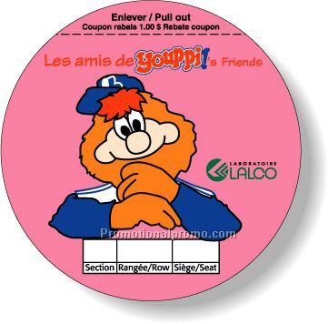 Stock Shape Fluorescent Red Roll Labels - Round