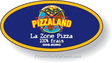 Stock Shape White Gloss Roll Labels for indoor use - Oval