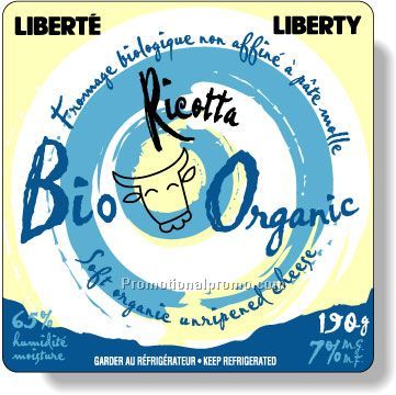 Stock Shape White Matte Polyolefin Roll Labels - Square