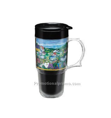 THE GREEN MUG - Four Colour Process Insert 16oz. Insulated Travel Mug