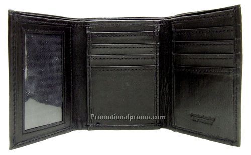 Tri-Fold Wallet / I.D. Section / Lambskin Napa / Black