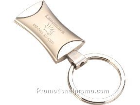Two-tone silver key tag