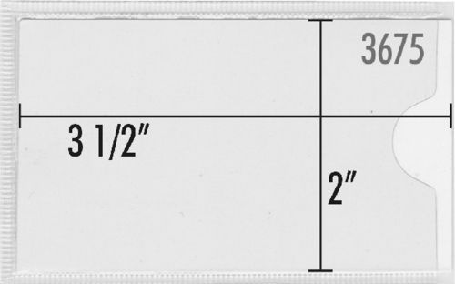 Vinyl ID badge holder pouch self-adhesive #3675