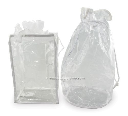 Vinyl Round drawstring bag