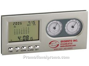 Weather station clock