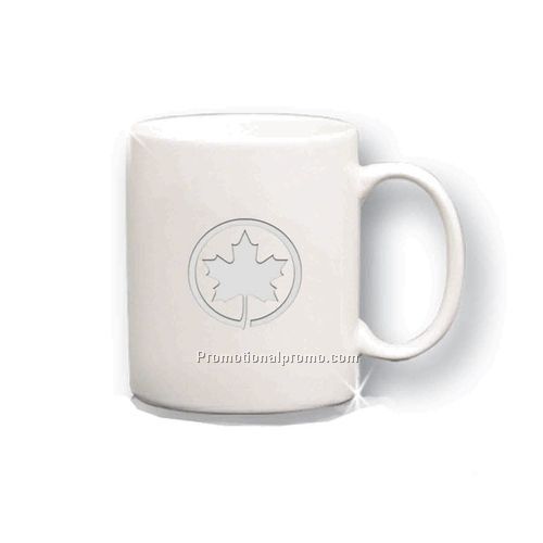 White C-Handle mug with Deep etch