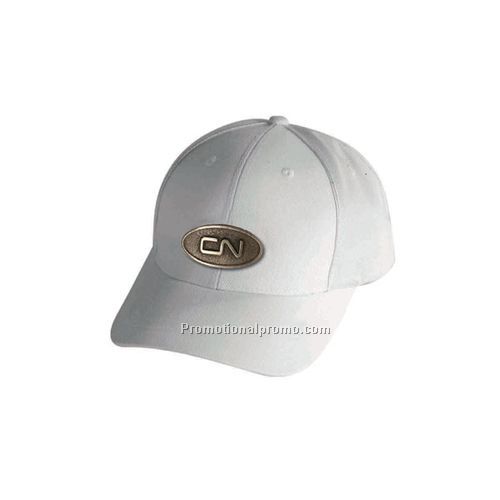 White Heavy Weight 100% Brushed Cotton Twill Caps