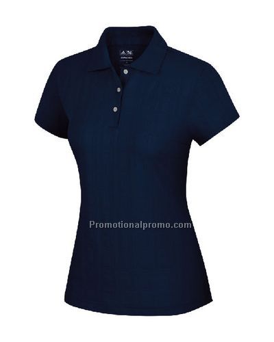 Women37491 Climacool Plaid Texture Polo - Navy