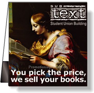 .010 White Gloss Vinyl Magnetic Book Mark / any bleed edge