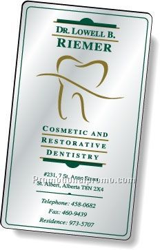 .020 Chrome Magnetic Business Cards / round corners