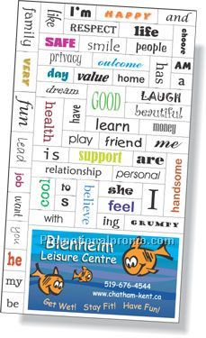 .020 High Resolution Magnetic Word Set *Special / 56 Pieces