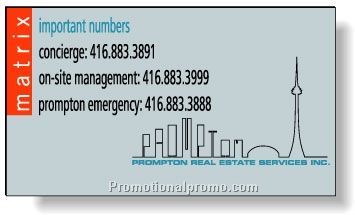 .020 Silver Matte Magnetic Business Cards / square corners