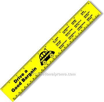.020 White Gloss Vinyl Plastic 12" Rulers / with square corners