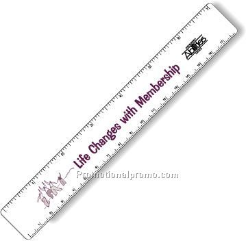 .020 White Matte Styrene Plastic 7" Rulers / with round corners