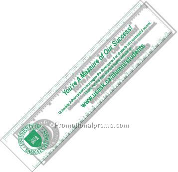 .030 Clear Plastic 8" Ruler / with square corners