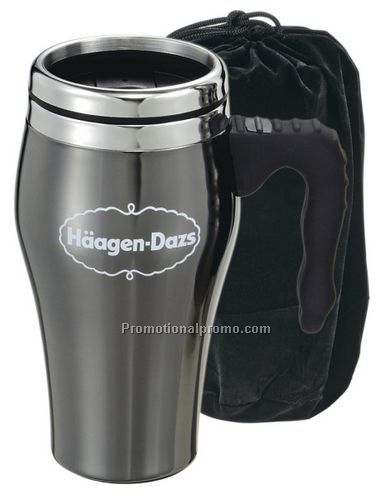 16 oz. Black Chrome Esprit Travel Mug