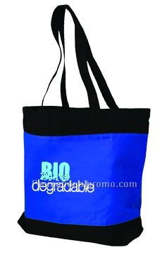 2 Tone Super Tote - Black/Royal