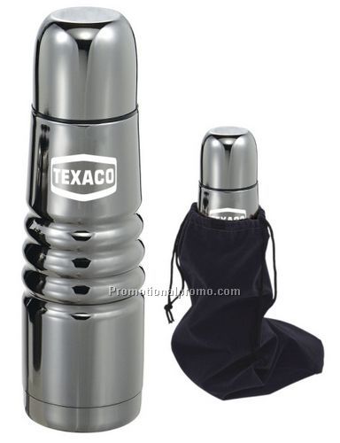 750ml. Black Chrome Tri-Roll Thermos