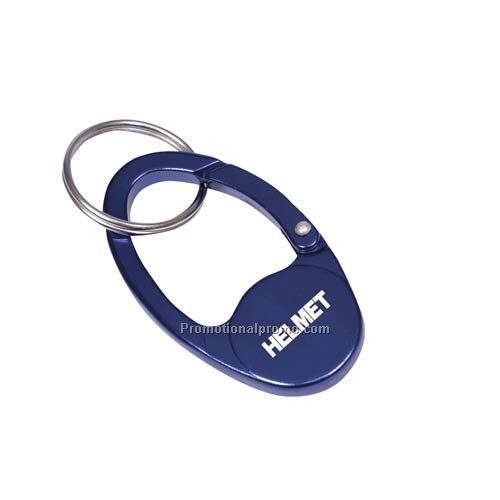 BLUE BILLBOARD CARABINER WITH RING