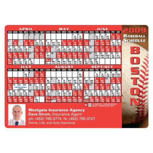 Baseball Sports Schedule Magnet